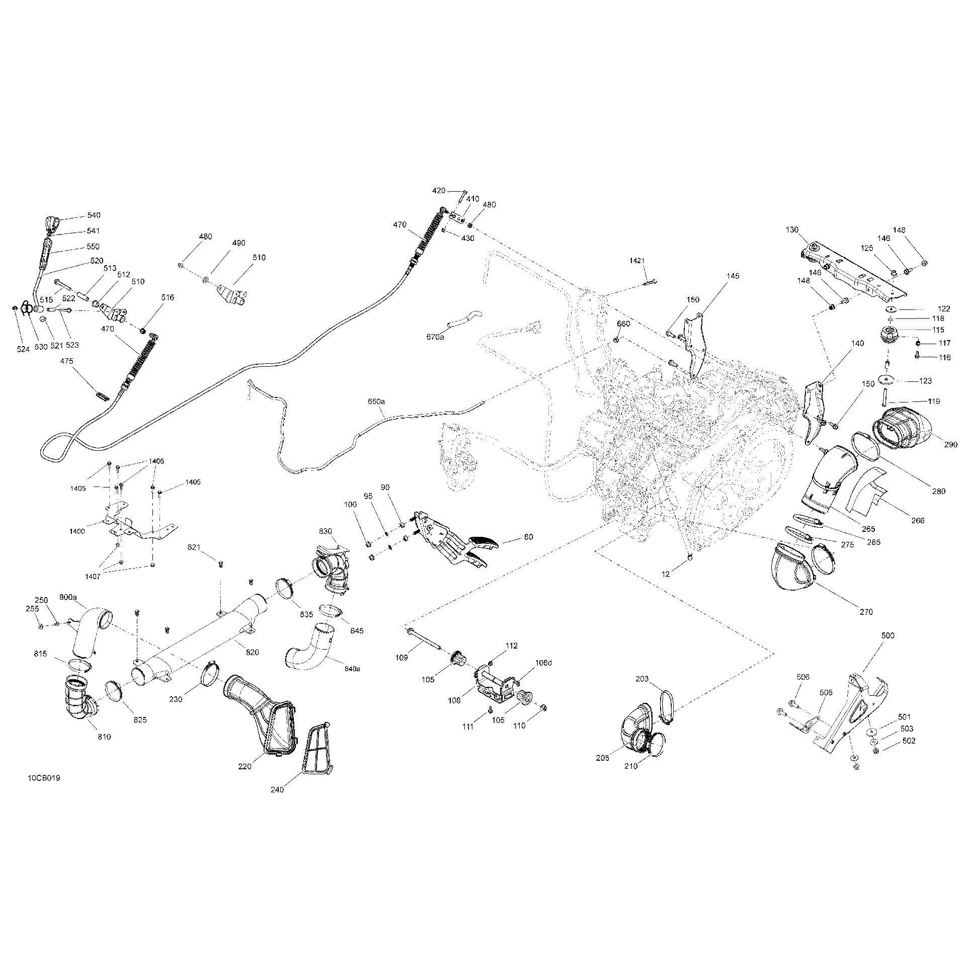 An Image of a Genuine Can-Am Parts Schematic Diagram showing the schematic - ENGINE - SYSTEM