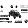 BODY - DECALS - 2025 CAN AM COMMANDER MAX 700 XT - TIMELESS BLACK METALLIC - 60" WIDTH CALI