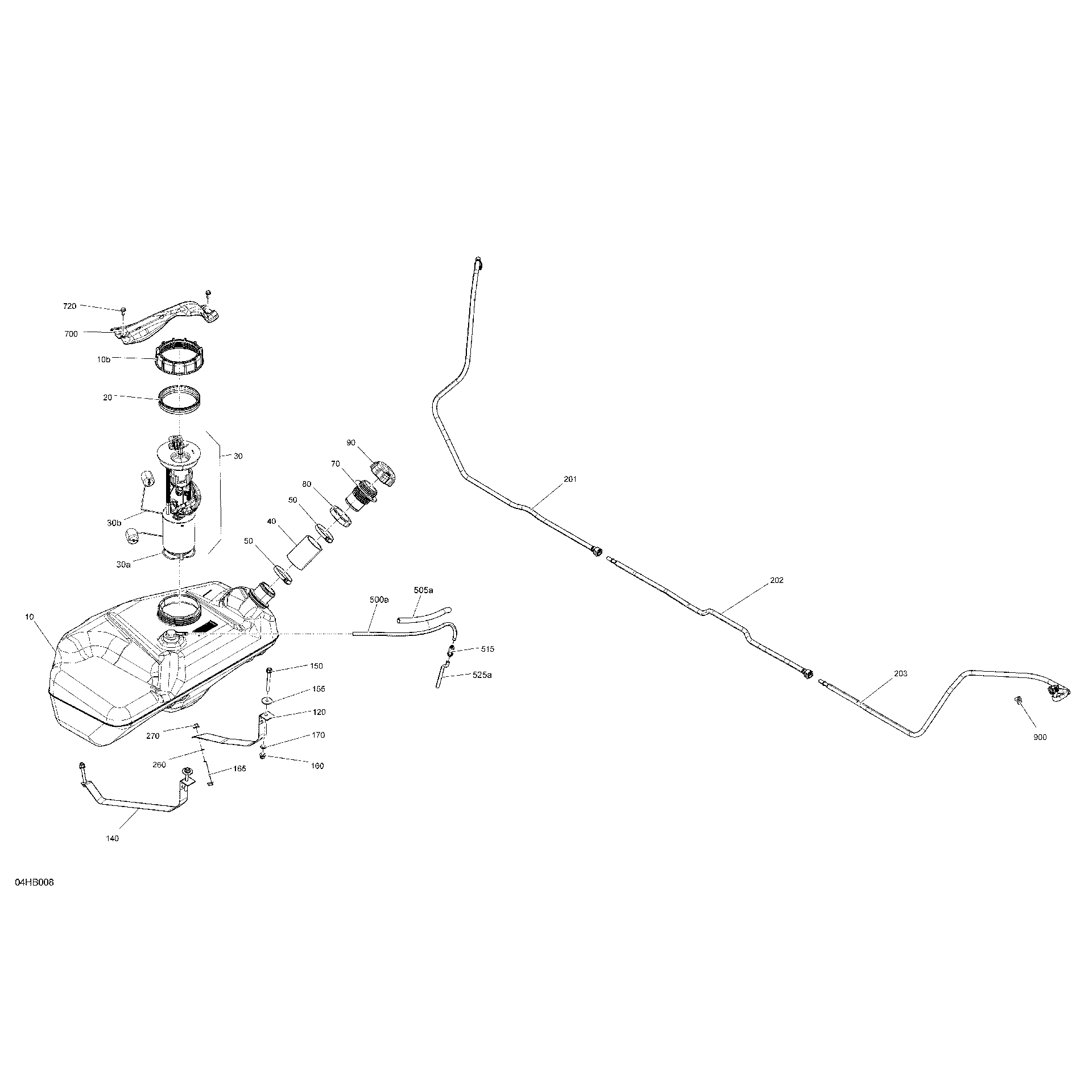 An Image of a Genuine Can-Am Parts Schematic Diagram showing the schematic - ENGINE - FUEL