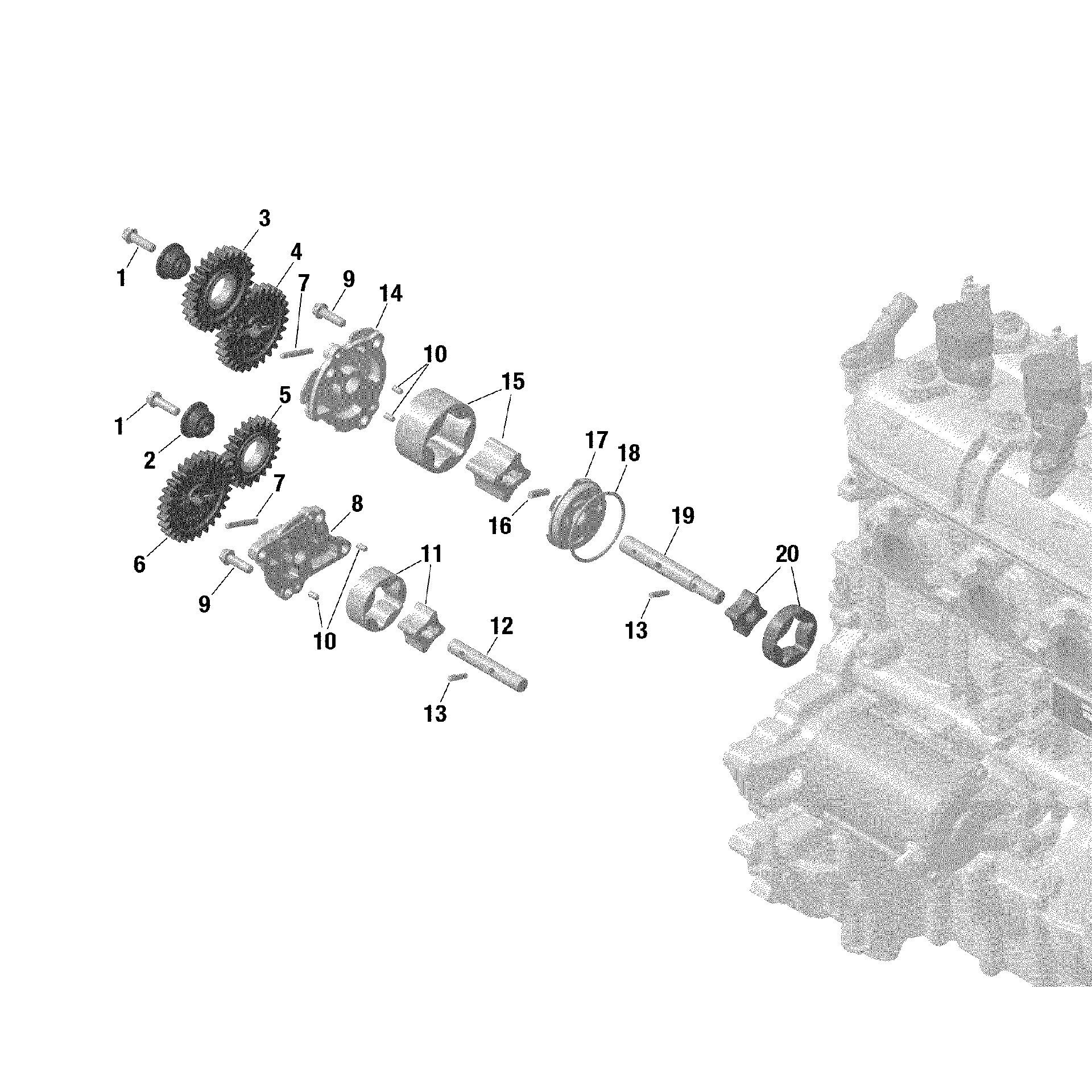 An Image of a Genuine Can-Am Parts Schematic Diagram showing the schematic - ROTAX - OIL PUMP
