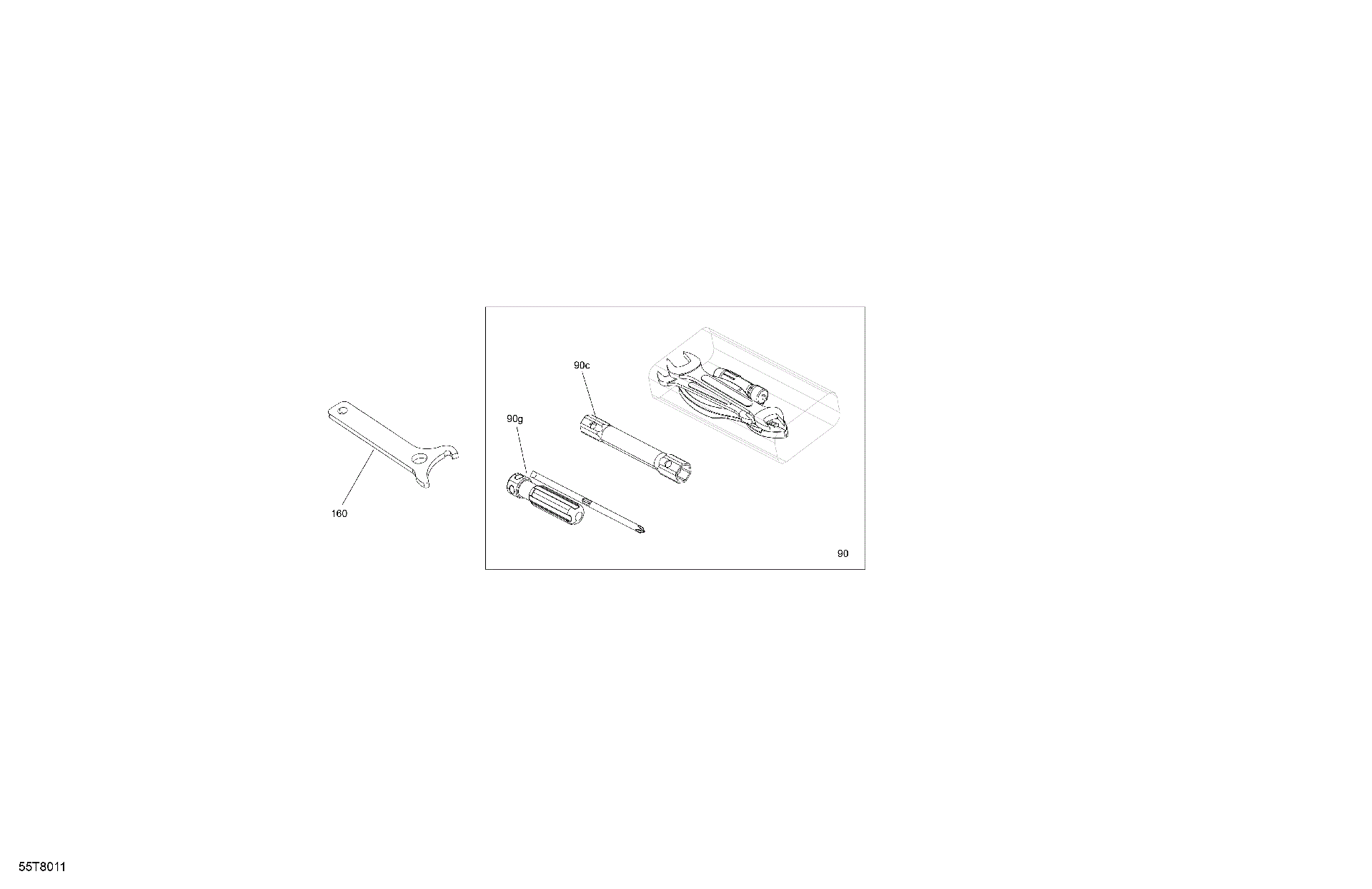 An Image of a Genuine Can-Am Parts Schematic Diagram showing the schematic - BODY - REAR STORAGE TRAY