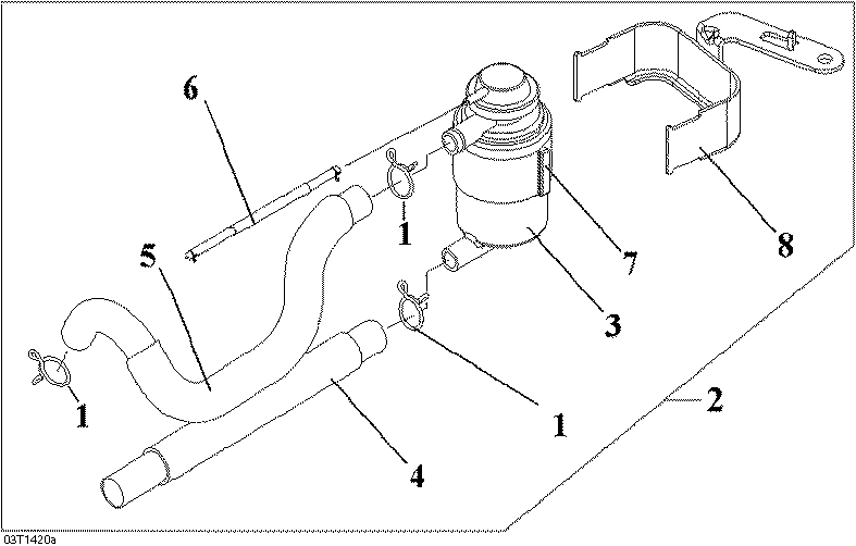 An Image of a Genuine Can-Am Parts Schematic Diagram showing the schematic - AIR INJECTION SYSTEM 