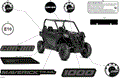 BODY - DECALS - 2025 CAN AM MAVERICK TRAIL DPS - TIMELESS BLACK METALLIC - 50" WIDTH CALI
