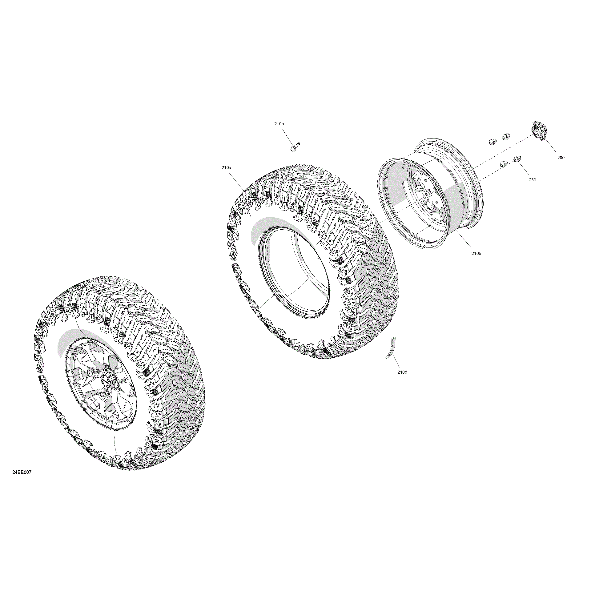 An Image of a Genuine Can-Am Parts Schematic Diagram showing the schematic - DRIVE - FRONT WHEELS
