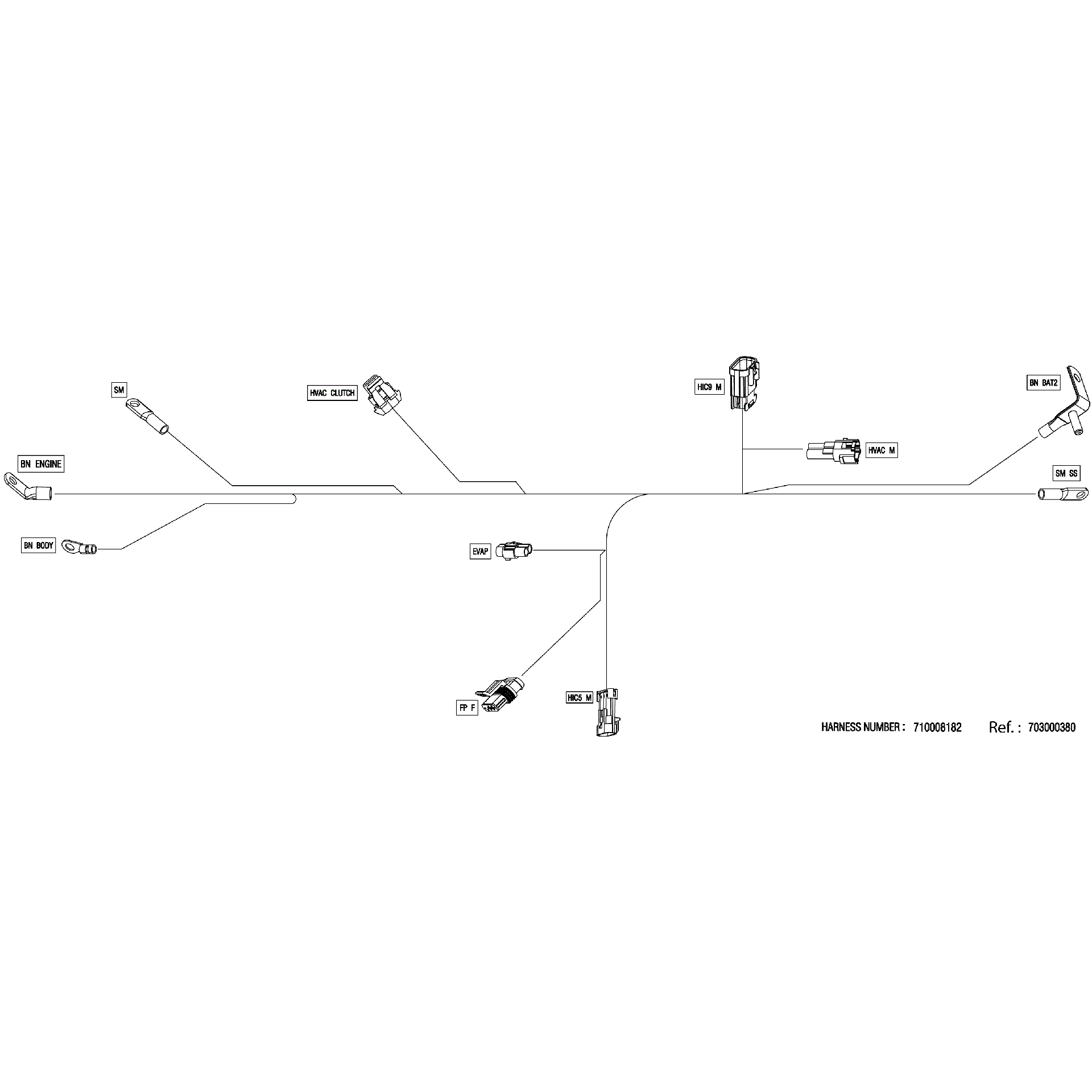 An Image of a Genuine Can-Am Parts Schematic Diagram showing the schematic - ELECTRIC - WIRING VOLTAGE REGULATOR - 710008182