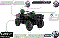 BODY - FEATURE DECALS - 2026 CAN AM OUTLANDER PRO MAX HD7 4X4 XU - CALI - COMPASS GREEN