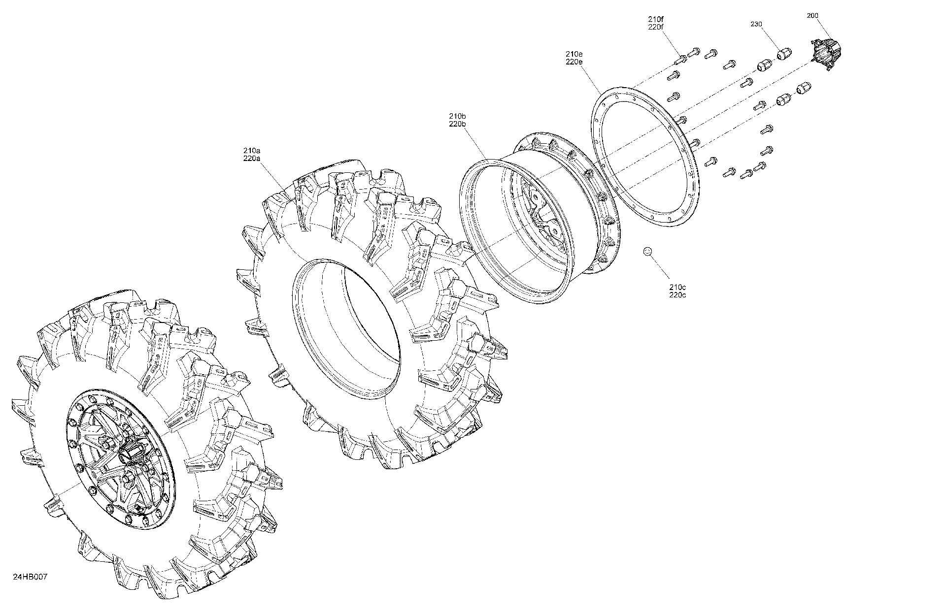 An Image of a Genuine Can-Am Parts Schematic Diagram showing the schematic - DRIVE - FRONT WHEELS