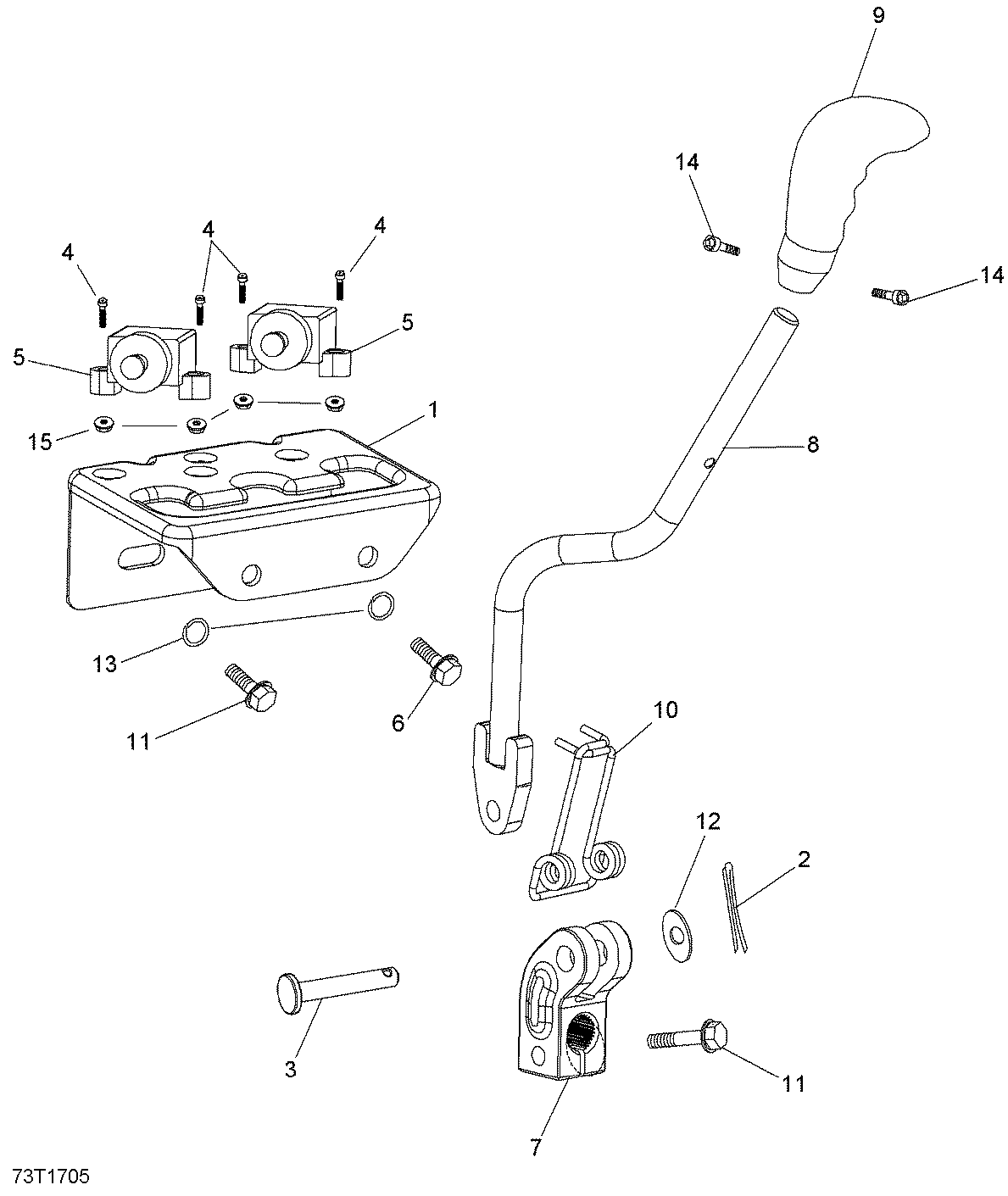 An Image of a Genuine Can-Am Parts Schematic Diagram showing the schematic - SHIFT LEVER
