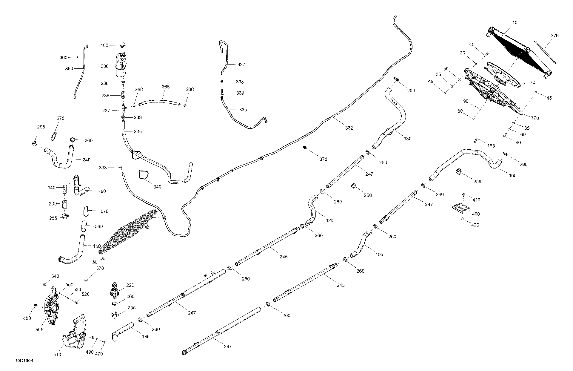 An Image of a Genuine Can-Am Parts Schematic Diagram showing the schematic - COOLING