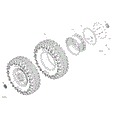 DRIVE - REAR WHEELS - 2025 CAN AM MAVERICK TURBO RR X RS SAS 72 INCH - FIERY RED METALLIC - 72" WIDTH