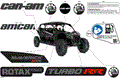 BODY - DECALS - 2024 CAN AM MAVERICK MAX TURBO RR X DS 64 INCH - TIMELESS BLACK METALLIC - 64" WIDTH CALI