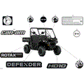 BODY - DECALS - 2025 CAN AM DEFENDER MAX HD10 DPS - STEALTH BLACK - 64" WIDTH CALI