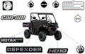 BODY - DECALS - 2025 CAN AM DEFENDER HD10 DPS - STEALTH BLACK - 64" WIDTH CALI