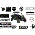 BODY - DECALS - 2026 CAN AM COMMANDER MAX 700 EFI XT - TIMELESS BLACK METALLIC - 60" WIDTH