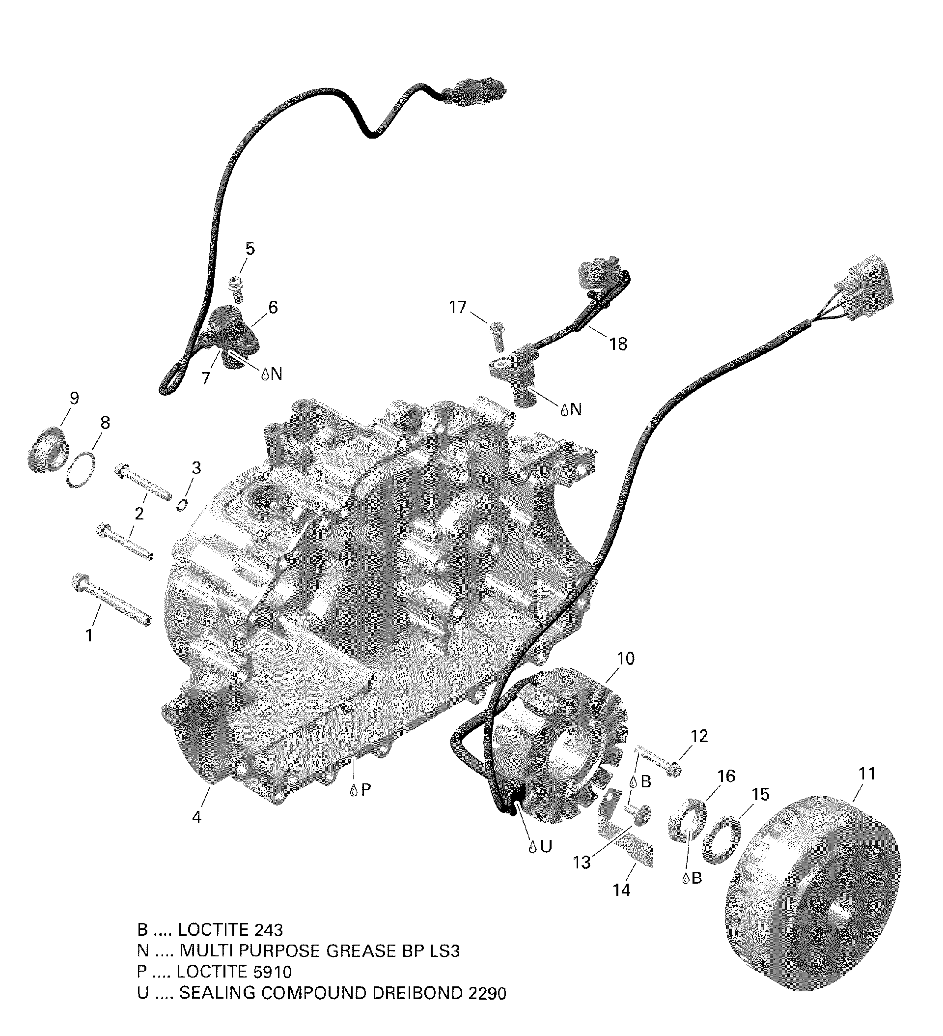 An Image of a Genuine Can-Am Parts Schematic Diagram showing the schematic - MAGNETO