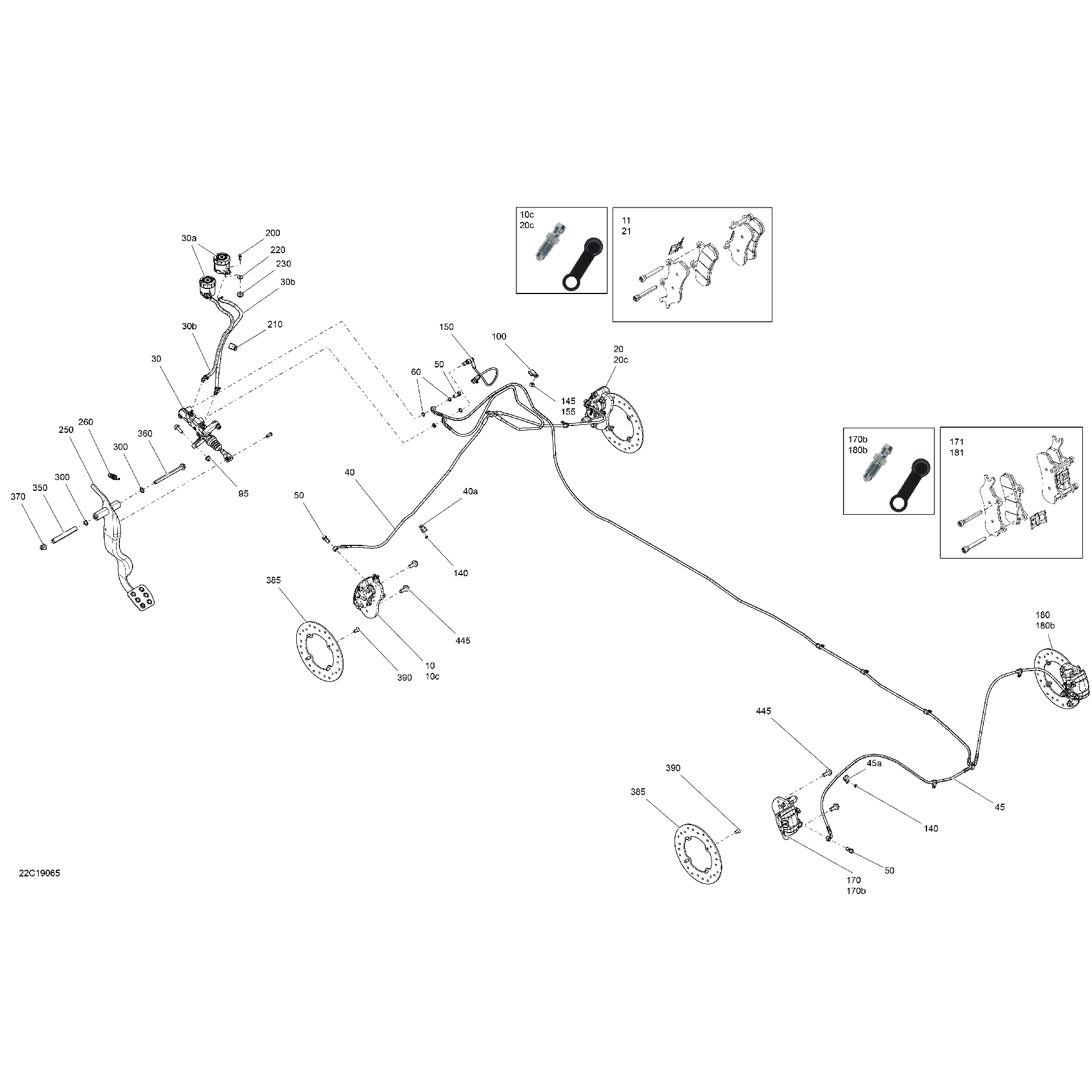 An Image of a Genuine Can-Am Parts Schematic Diagram showing the schematic - BRAKES - HD8