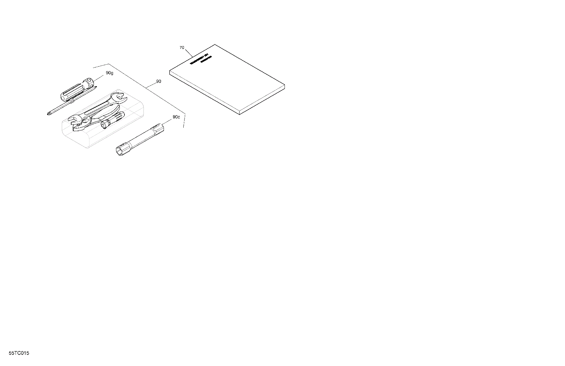An Image of a Genuine Can-Am Parts Schematic Diagram showing the schematic - BODY - FRONT STORAGE TRAY