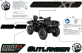 BODY - FEATURE DECALS - 2025 CAN AM OUTLANDER MAX 1000R 4X4 XT - PLATINUM SILVER SATIN