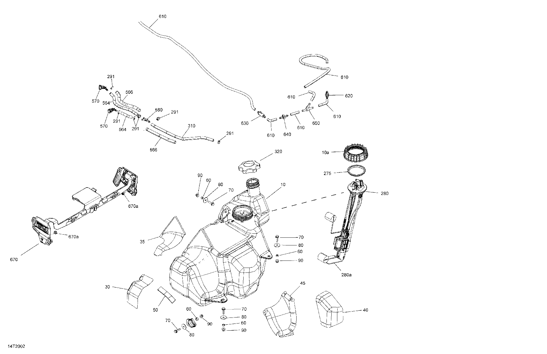 An Image of a Genuine Can-Am Parts Schematic Diagram showing the schematic - ENGINE - FUEL