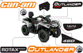 BODY - FEATURE DECALS - 2018 CAN AM OUTLANDER MAX 4X4 DPS 450 EFI - CALI - ORANGE CRUSH