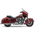 4" Neighbor Hater Dual Cut Slip-On Exhaust, Chrome for Indian w/ Gen-2 Saddle Bags by Cobra