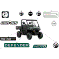 BODY - DECALS - 2026 CAN AM DEFENDER HD10 DPS - COMPASS GREEN - 64" WIDTH - (2)