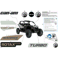 BODY - DECALS - 2024 CAN AM MAVERICK TURBO DS 64 INCH - CATALYST GRAY - 64" WIDTH