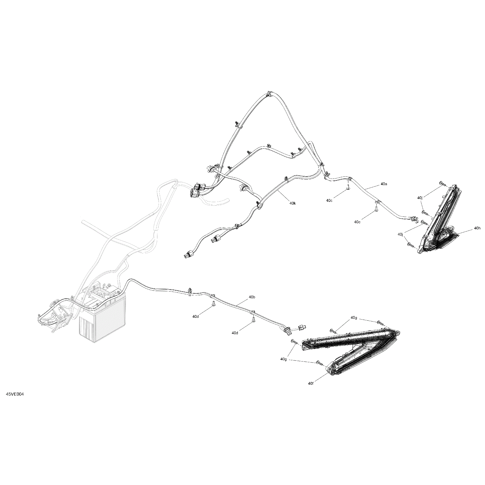 An Image of a Genuine Can-Am Parts Schematic Diagram showing the schematic - ELECTRIC - CARGO ELECTRIC