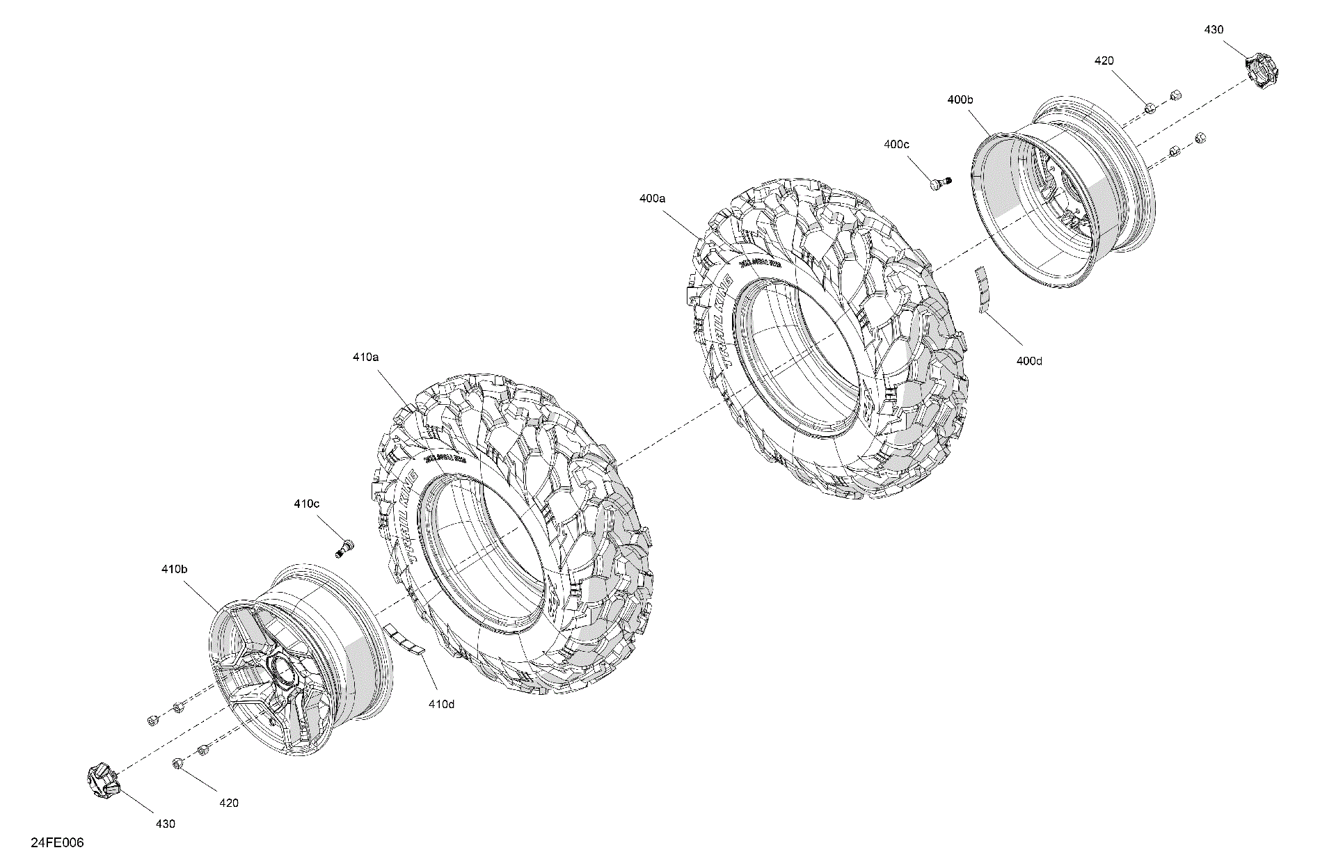 An Image of a Genuine Can-Am Parts Schematic Diagram showing the schematic - DRIVE - FRONT WHEELS