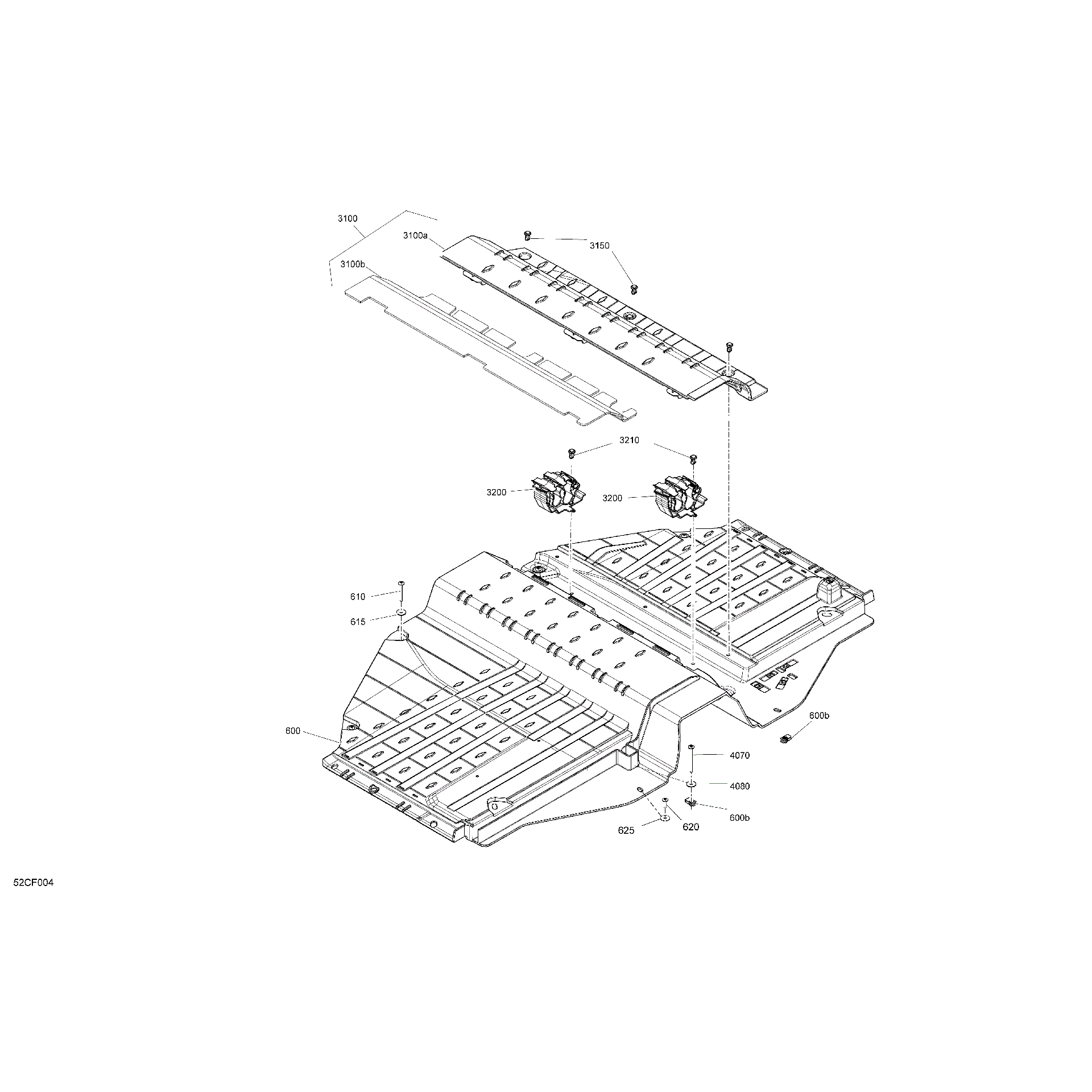 An Image of a Genuine Can-Am Parts Schematic Diagram showing the schematic - CAB INTERIOR - FLOOR