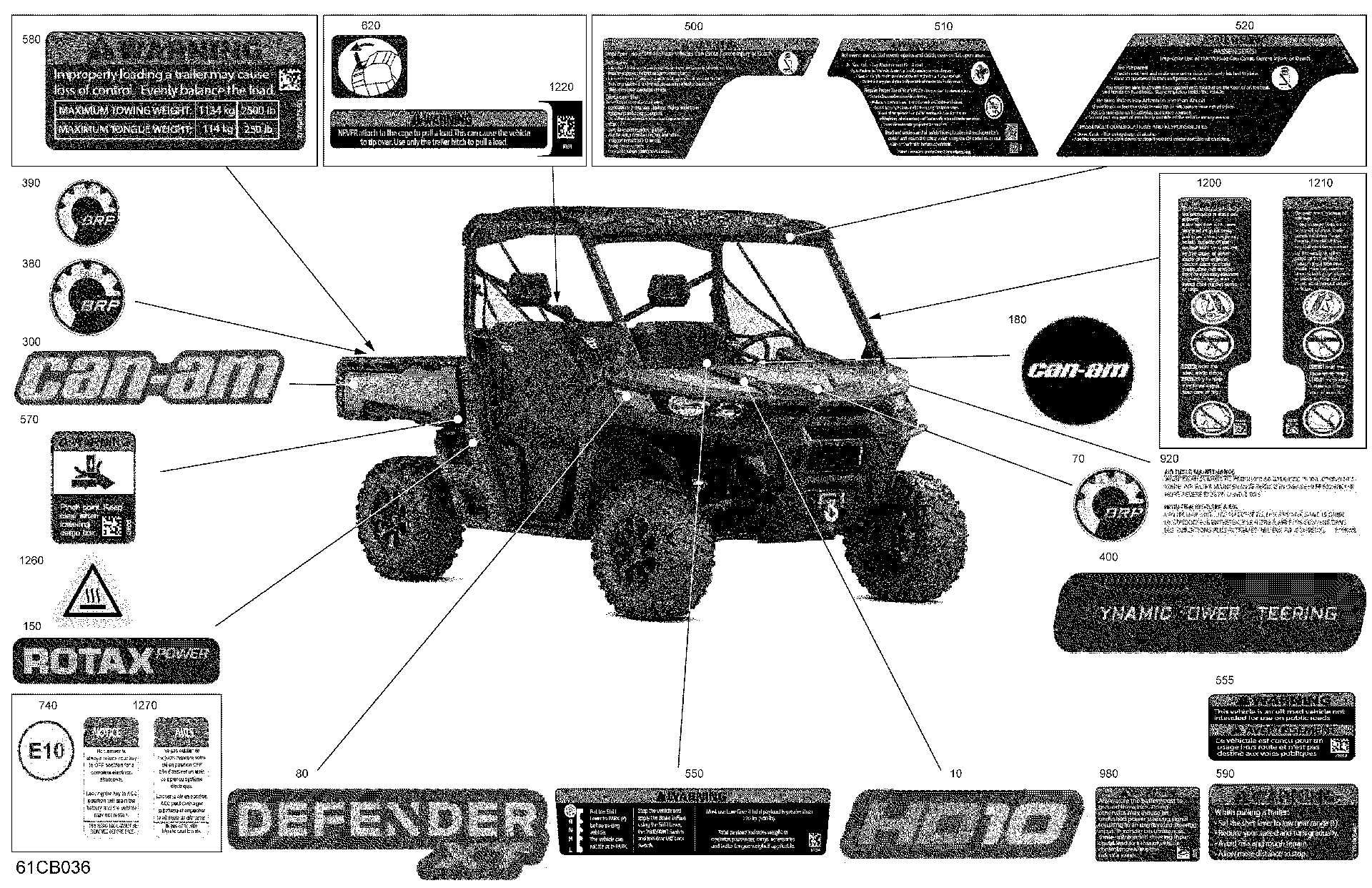 An Image of a Genuine Can-Am Parts Schematic Diagram showing the schematic - BODY - DECALS