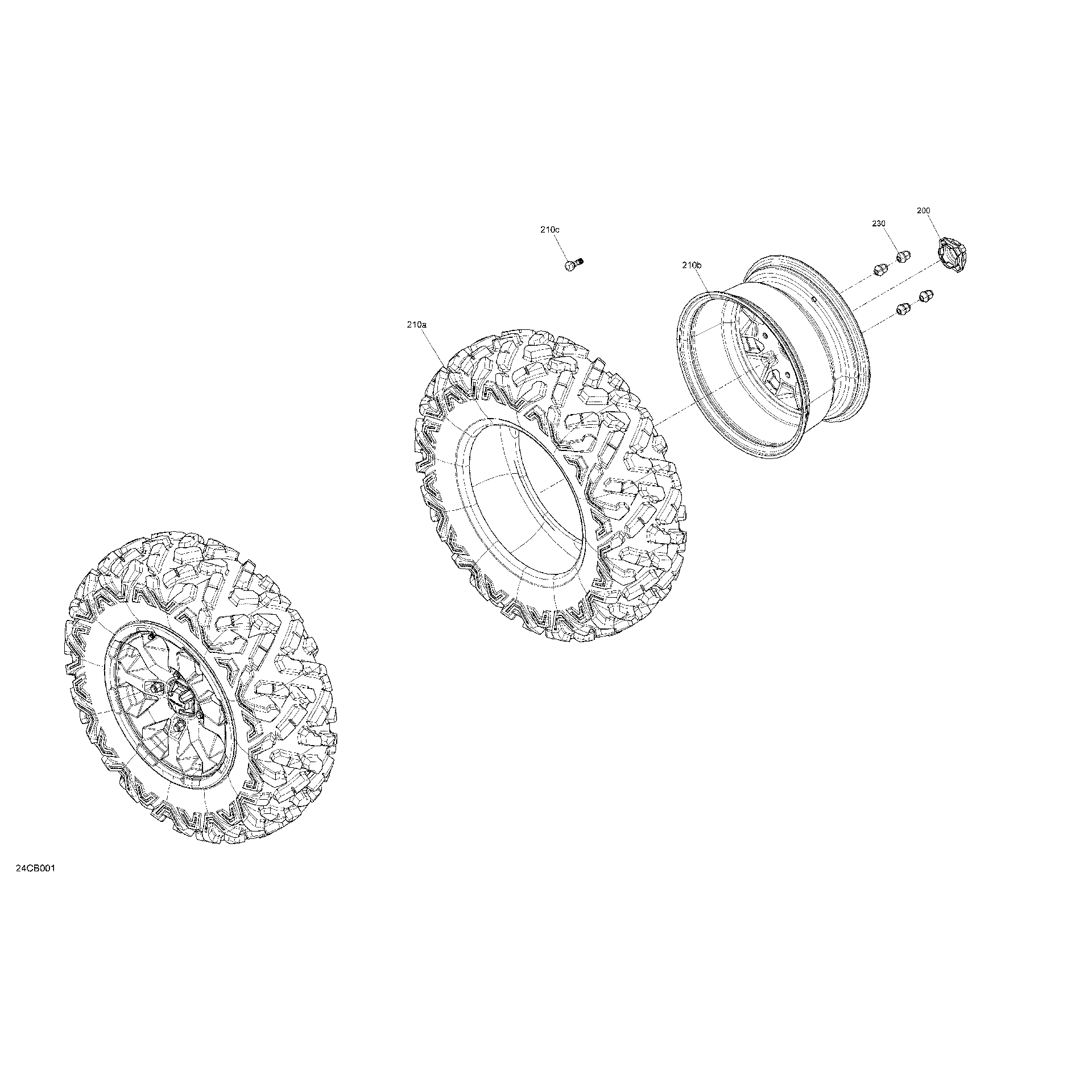 An Image of a Genuine Can-Am Parts Schematic Diagram showing the schematic - DRIVE - FRONT WHEELS
