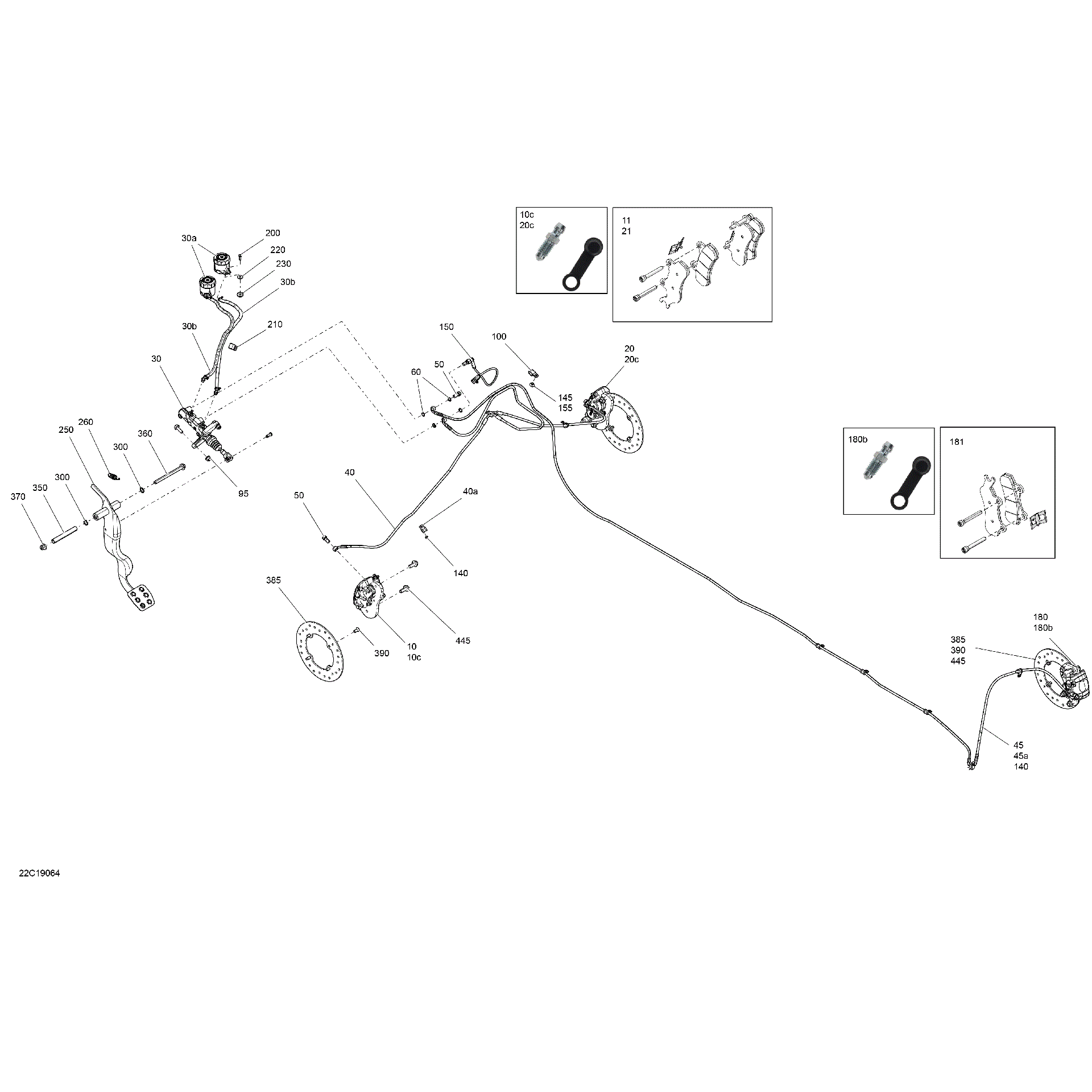 An Image of a Genuine Can-Am Parts Schematic Diagram showing the schematic - BRAKES - HD5