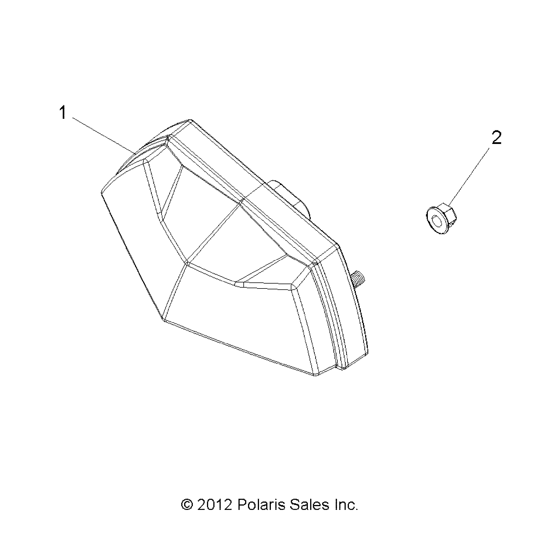 An Image of a Genuine Polaris Parts Schematic Diagram showing the schematic - ELECTRICAL: TAILLIGHT - 2016 POLARIS SCRAMBLER XP 1000