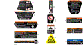 BODY - WARNING DECALS - 2026 CAN AM COMMANDER MAX 1000R EFI XT - TIMELESS BLACK METALLIC - 64" WIDTH - (2)