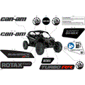 BODY - DECALS - 2024 CAN AM MAVERICK TURBO RR X RS SMART SHOCK 72 INCH SAS - TIMELESS BLACK METALLIC - 72" WIDTH SAS CALI