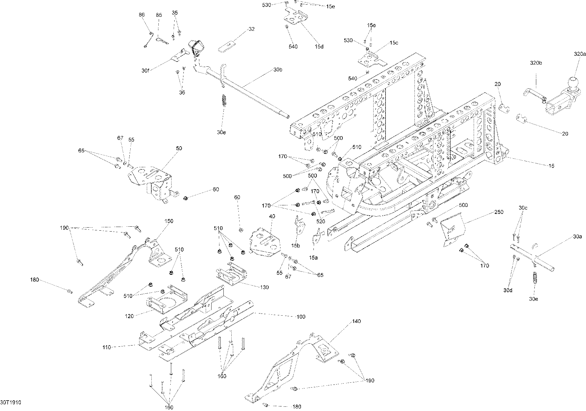 An Image of a Genuine Can-Am Parts Schematic Diagram showing the schematic - FRAME - REAR PARTS 2