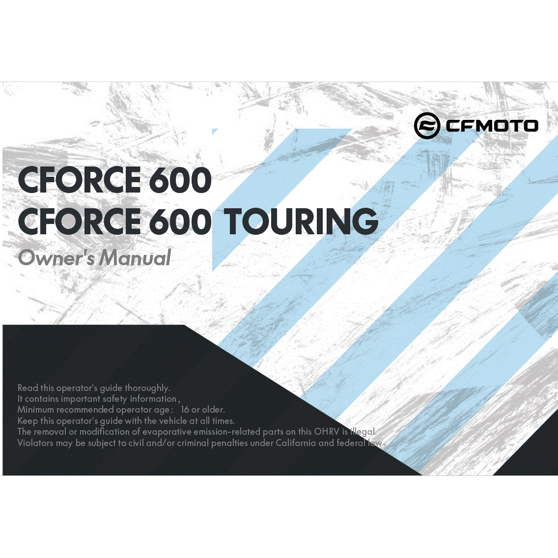 An Image of a genuine CFMOTO Parts Schematic Diagram showing the group - OWNERS MANUAL - 2025 CFMOTO CFORCE 600