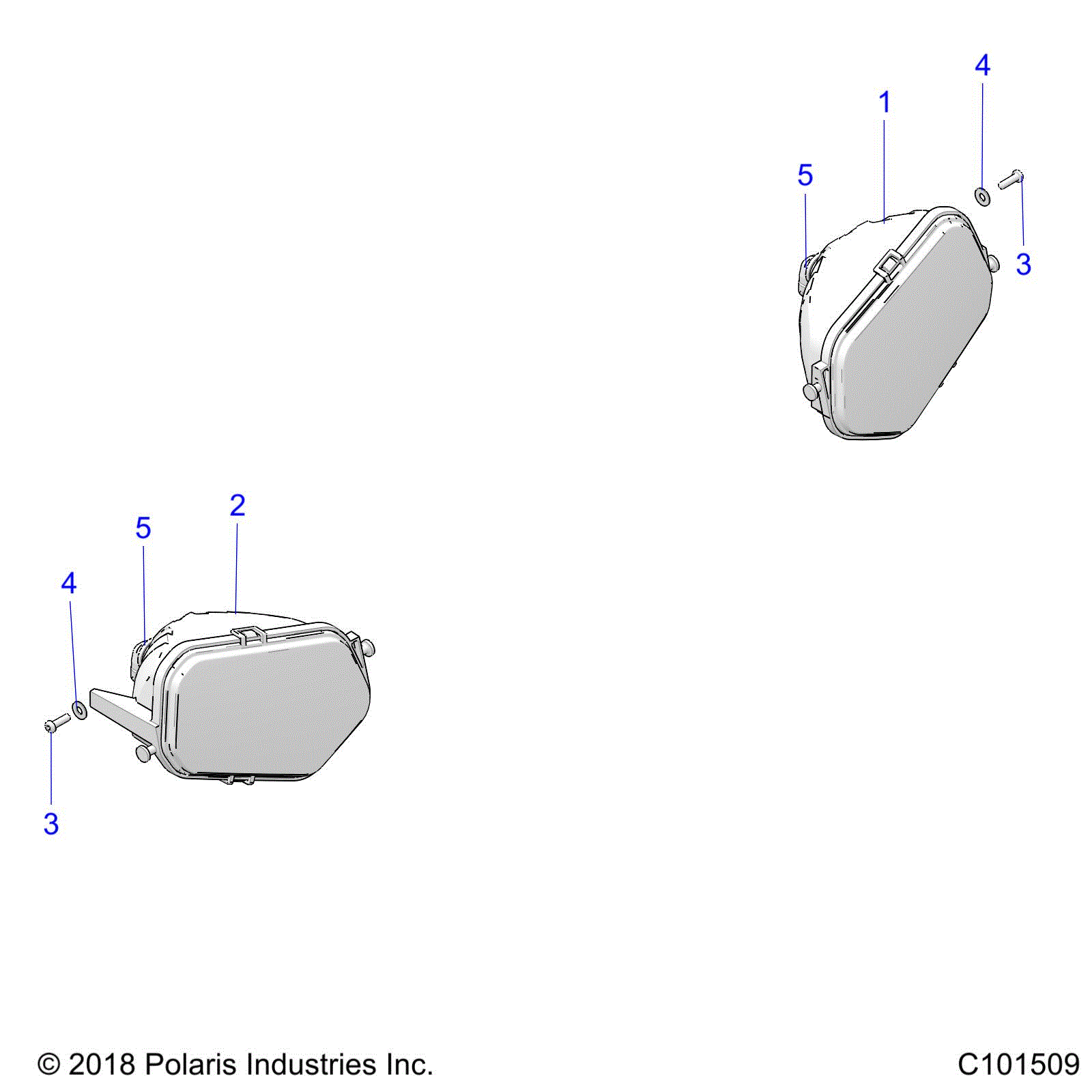 An Image of a Genuine Polaris Parts Schematic Diagram showing the schematic - ELECTRICAL: HEADLIGHTS - 2022 POLARIS SCRAMBLER XP 1000 S 55"