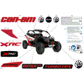 BODY - DECALS - 2025 CAN AM MAVERICK TURBO RR X RC 64 INCH - HYBRID WHITE PEARL - 64" WIDTH