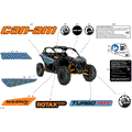 BODY - DECALS - 2026 CAN AM MAVERICK TURBO RR DS - SCANDI BLUE - 72" WIDTH