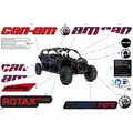 BODY - DECALS - 2026 CAN AM MAVERICK MAX TURBO RR DS - DUSTY NAVY SATIN - 64" WIDTH