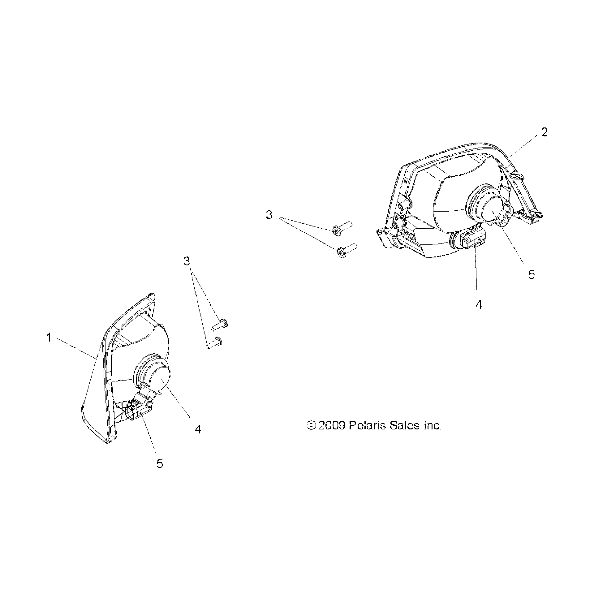 An Image of a Genuine Polaris Parts Schematic Diagram showing the schematic - ELECTRICAL: TAILLIGHTS - 2018 POLARIS SPORTSMAN 570 EFI UTE