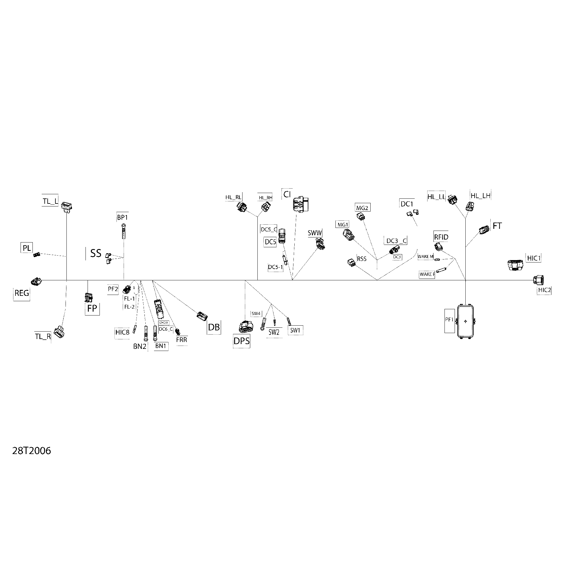 An Image of a Genuine Can-Am Parts Schematic Diagram showing the schematic - MAIN HARNESS - 710006171