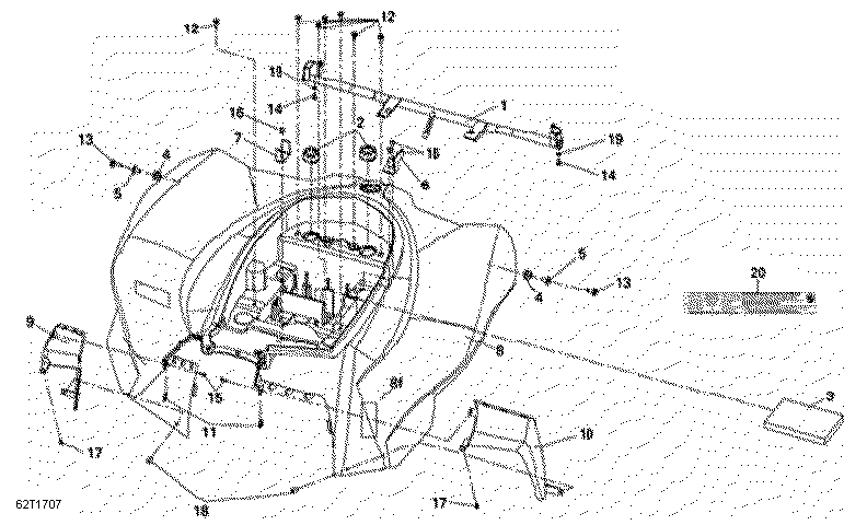 An Image of a Genuine Can-Am Parts Schematic Diagram showing the schematic - REAR FENDER 
