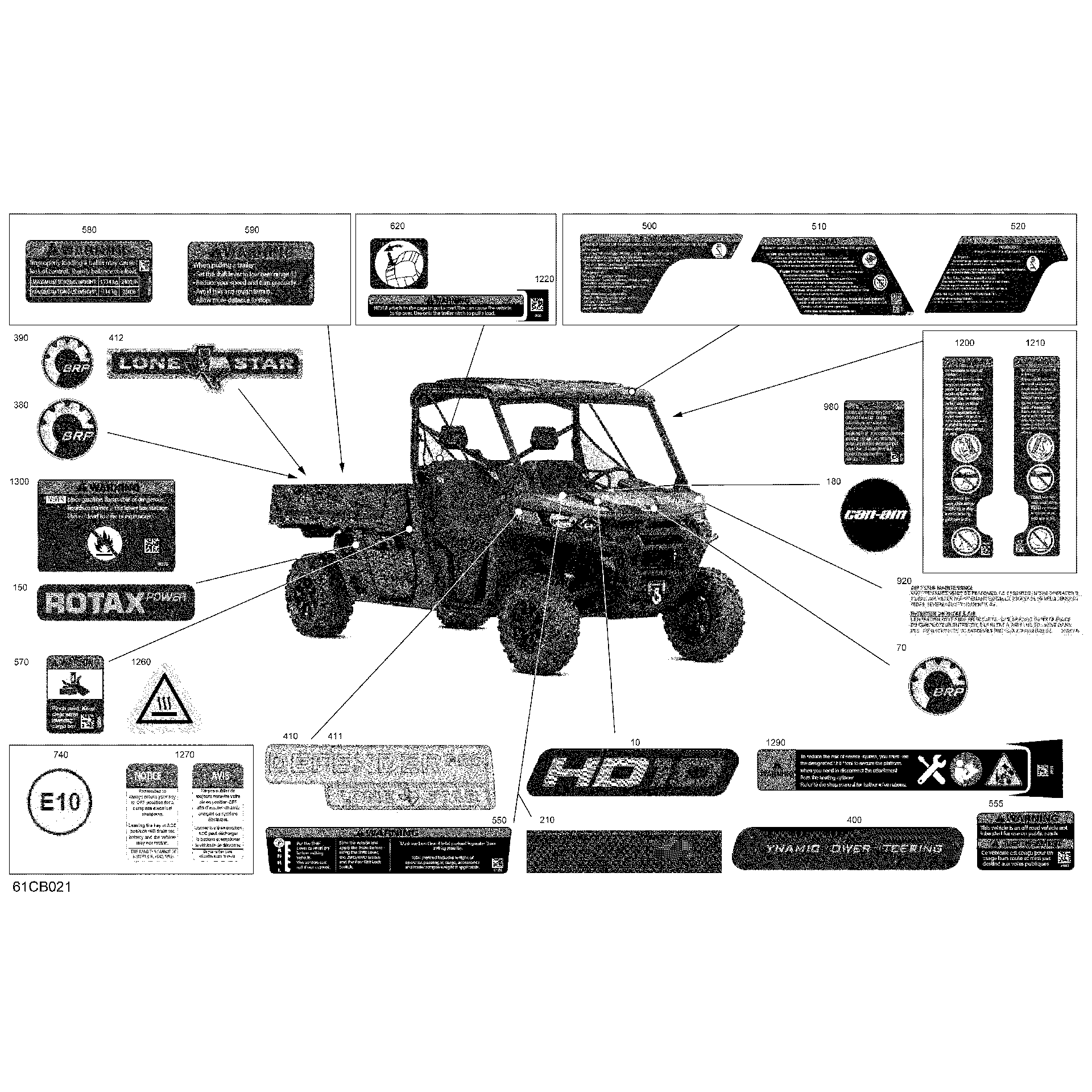 An Image of a Genuine Can-Am Parts Schematic Diagram showing the schematic - BODY - DECALS