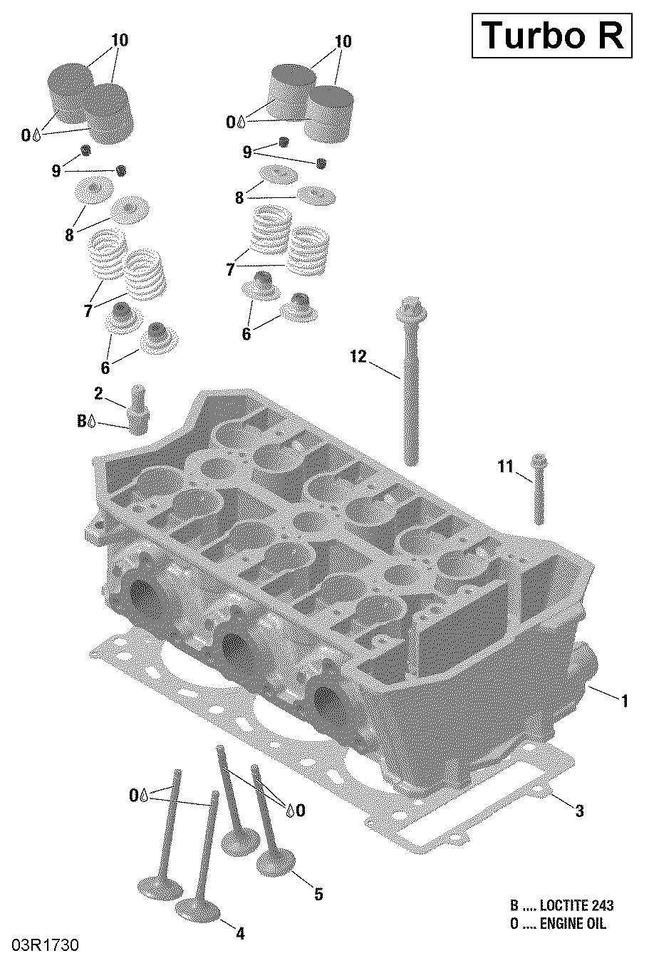 An Image of a Genuine Can-Am Parts Schematic Diagram showing the schematic - CYLINDER HEAD