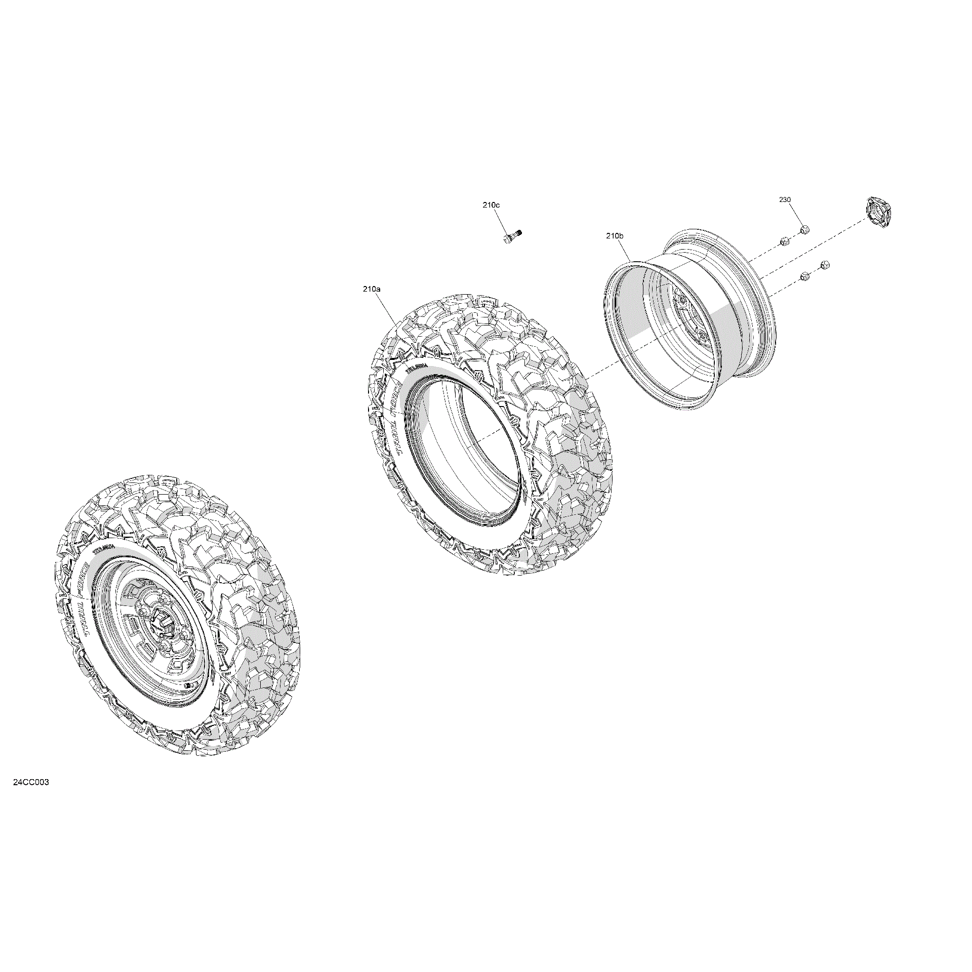 An Image of a Genuine Can-Am Parts Schematic Diagram showing the schematic - DRIVE - FRONT WHEELS