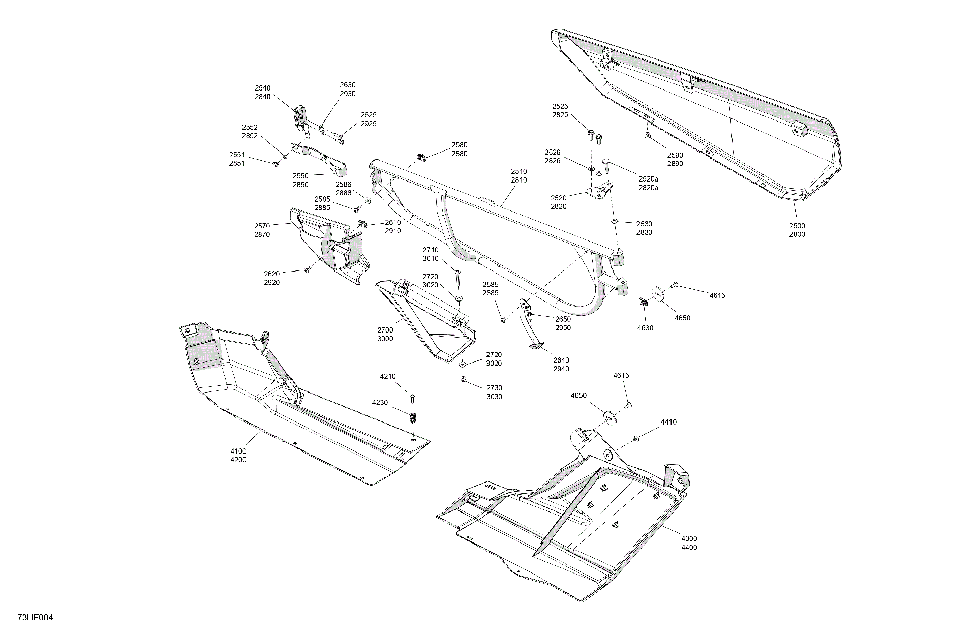 An Image of a Genuine Can-Am Parts Schematic Diagram showing the schematic - BODY - DOORS