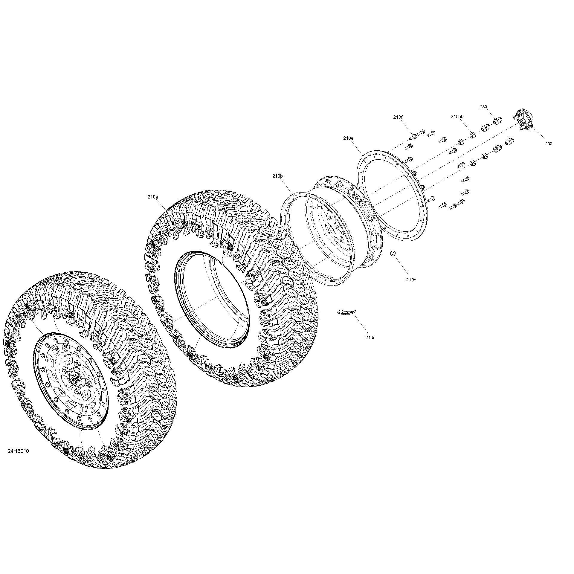 An Image of a Genuine Can-Am Parts Schematic Diagram showing the schematic - DRIVE - FRONT WHEELS - WIDTH 72 INCH